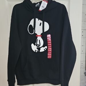 Peanuts Black Snoopy Dog Hoodie